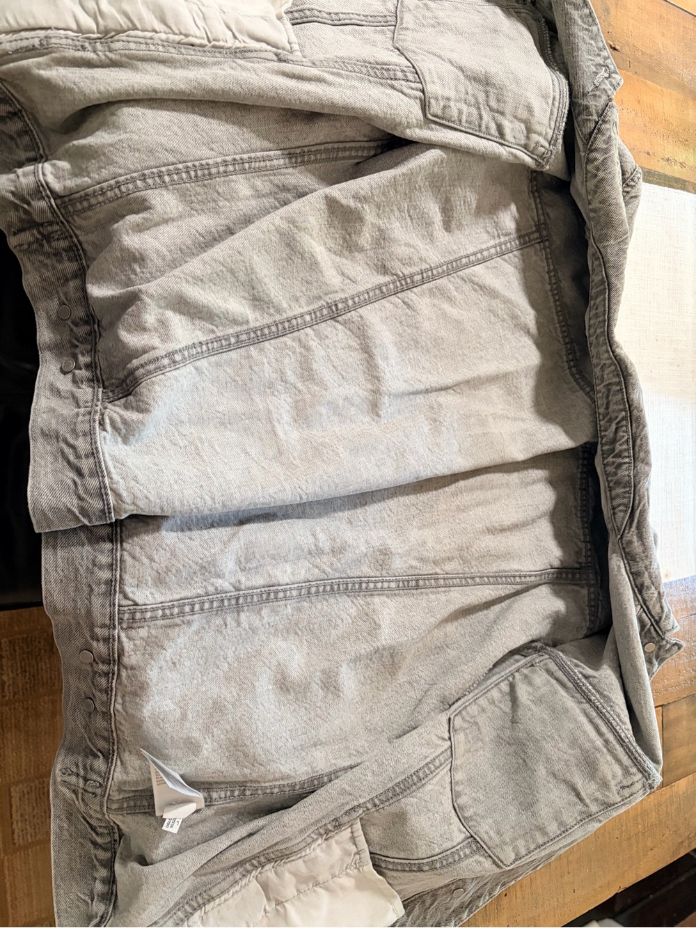 Peanuts Gray Denim Jacket with Snoopy Graphic - Picture 4 of 4
